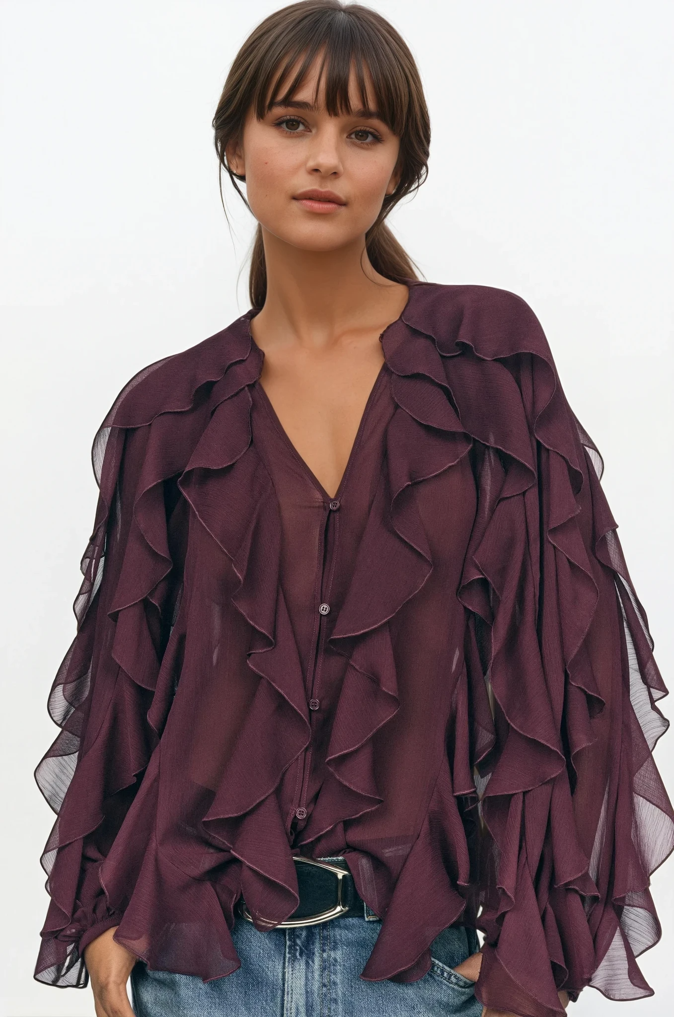 Mélanie | Pure Desire - Bluse med volanger