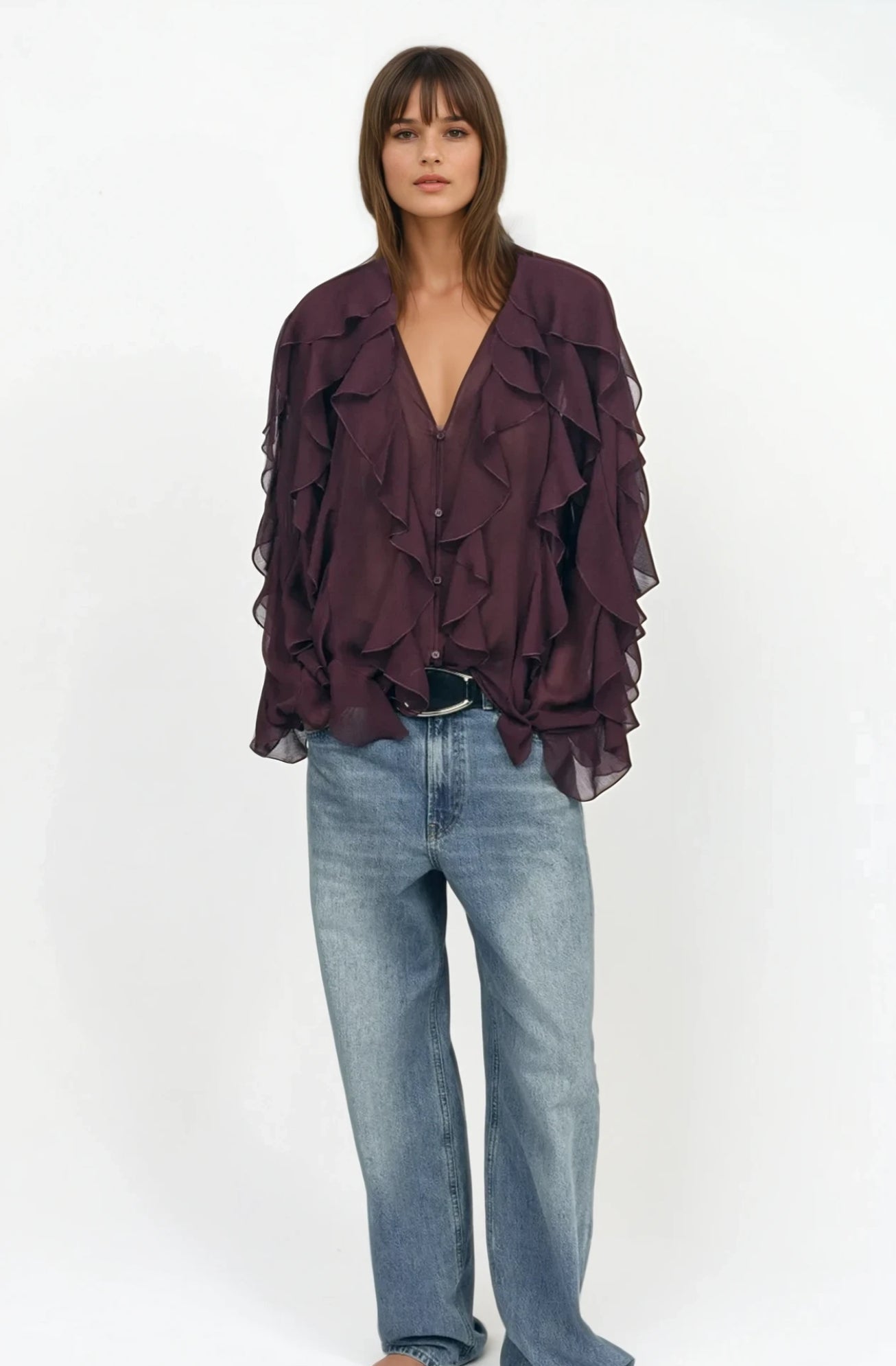 Mélanie | Pure Desire - Bluse med volanger
