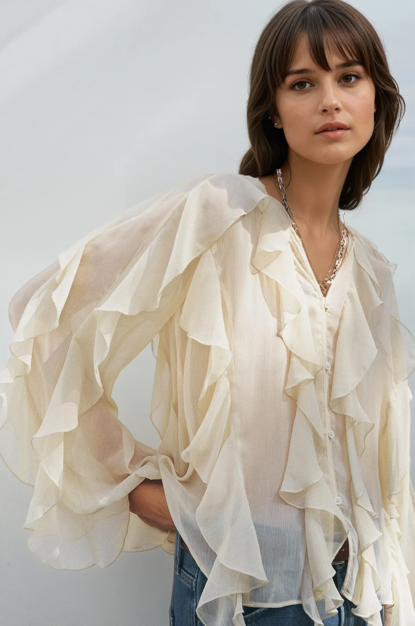 Mélanie | Pure Desire - Bluse med volanger