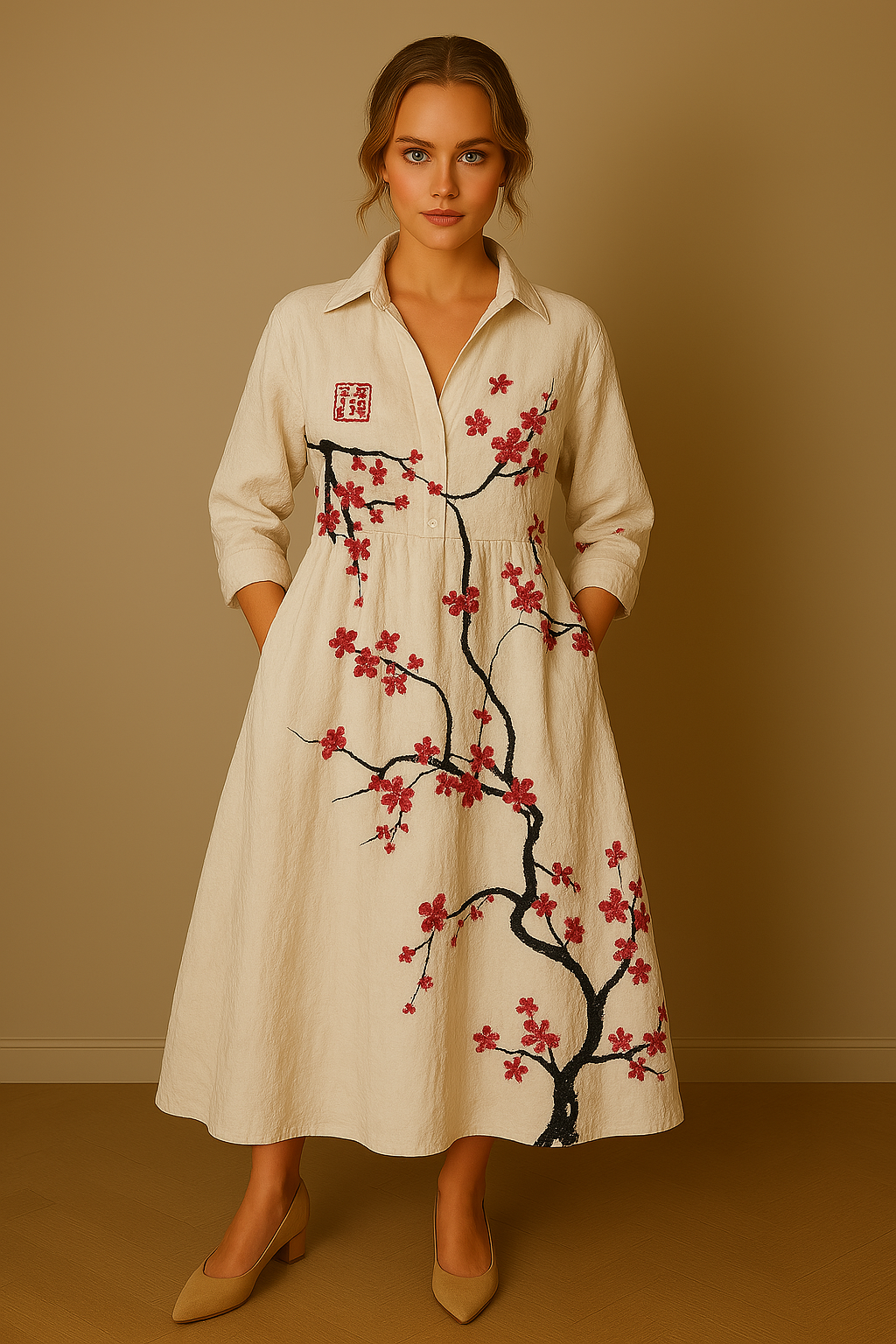 Madeleine｜Elegant Blomsterkjole for Kvinner