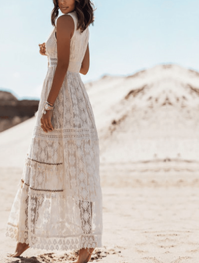 Edith | Boho Kant Maxi Kjole