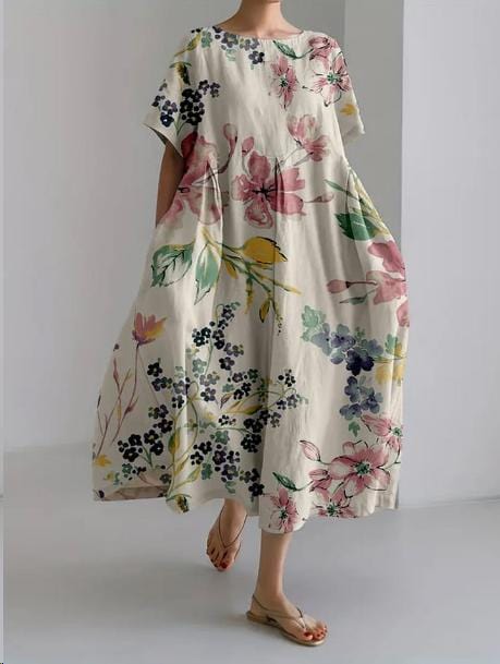 Madeleine｜Elegant Blomsterkjole for Kvinner