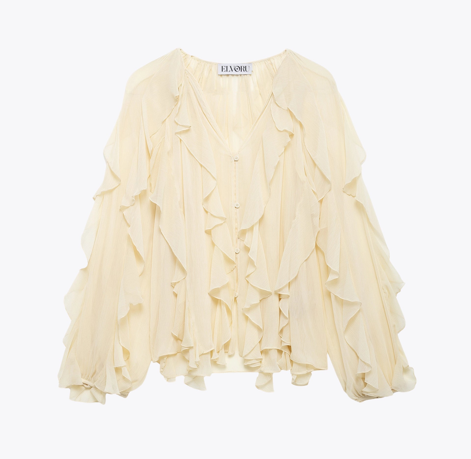 Mélanie | Pure Desire - Bluse med volanger